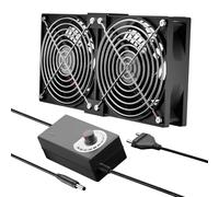 Ventilatore PC dual da 120 mm, ventilatore per alloggiamento con regolazione della velocità (da 900 a 2750 RPM), ventilatore da 12V, ventilatore da 120 mm, ventilatore per alloggiamento a