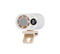 Ventilatore per aria condizionata con clip per auto, con display a LED, rotazione a 360°, velocità 199 e tecnologia semi raffreddamento, ricaricabile tramite USB, adatto per auto, lavoro, campeggio