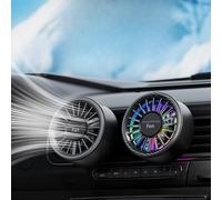 Ventilatore per aromaterapia per auto con raffreddamento USB e velocità della ventola regolabili, diffusore di deodorante progettato per un facile fissaggio a clip e flusso d'aria a 360 gradi (grigio
