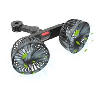 Ventilatore per auto | 5V 2 A Doppia Testa Rotabile a 360° - Ventole per sedile posteriore che soffiano aria fredda | Per sedile posteriore, poggiatesta conducente, bambini e passeggeri campeggio ed