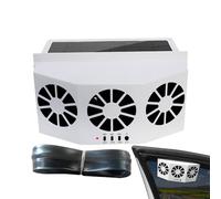 Ventilatore per auto a energia solare | 3 prese ventilatore a sfiato per auto con batteria da 1600 mAh per rimuovere gli odori e prevenire l'accumulo di , ventilatore automatico