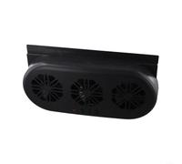 Ventilatore per auto a energia solare con 3 ventole, USB e ricarica solare, 5000 giri/min per SUV RV, ventola nera riduce il calore e l'umidità all'interno del veicolo nelle calde giornate estive