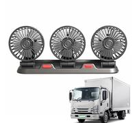 Ventilatore per auto, a tre teste per veicoli, USB/12V/24V, aria di raffreddamento piccola, personale, 2 velocità, elettrico, per camion, nave, furgoni, SUV, camper