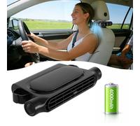 Ventilatore per auto con batteria da 4000 mAh, condizionatore d'aria portatile per raffreddamento dei sedili anteriori o posteriori, facile da installare, ventilatore USB per auto che soffia aria