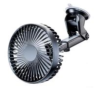 Ventilatore per auto con interfaccia USB, 5 V DC, regolabile a 3 velocità, rotazione a 360°, per installazione cruscotto in auto, camion o scrivania