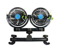 Ventilatore per auto per sedile posteriore - Ventilatore elettrico di circolazione 'aria potente | Ventilatore rinfrescante 12 V 24 V doppia testa per auto camion animali da viaggio in caldo