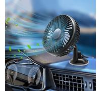 Ventilatore per Auto,Rotazione Di 360 ° Ricaricabile Ventilatore Da Tavolo Silenzioso,12V Ventilatori Aria di Raffreddamento con 3 Velocità, Ventilatore Portatile USB Per Auto,Campeggio,Ufficio, SUV