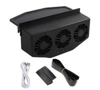 Ventilatore per auto solare - di raffreddamento automatico - Ventola di raffreddamento automatica con ricarica USB 1200 mAh per camper camion auto