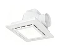 Ventilatore per bagno con movimento d'aria 80 con illuminazione a LED regolabile, dimensioni 20,3 cm o 25,4 cm, per controllo dell'umidità, facile da installare, luce del ventilatore del bagno