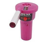 Ventilatore per barbecue portatile alimentato a batteria FD312A, Ventilatore per barbecue portatile per picnic in campeggio all'aperto, Soffiatore per tubo in alluminio viola con