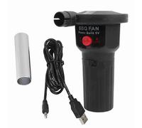 Ventilatore per barbecue portatile leggero da 5 V, ventilatore da portatile con cavo USB, strumento da picnic all'aperto a basso rumore per barbecue da campeggio, include tubo in