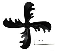 Ventilatore per camino compatibile con 4 lame in lega di alluminio alimentate a calore per una migliore distribuzione del calore nelle stanze (bronzo)