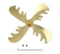 Ventilatore per camino compatibile con 4 pale in alluminio alimentato dal calore per una migliore circolazione dell'aria e distribuzione del calore nelle stanze (oro)