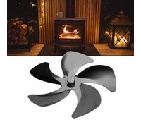 Ventilatore per camino in lega di alluminio con 5 pale, accessori nero