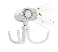 Ventilatore per camion - Ventilatore a clip a LED a 199 velocità per rotazione a 360 gradi, ricaricabile di tipo C, portatile, con dispositivo di raffreddamento, circolatore d'aria regolabile