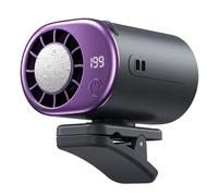 Ventilatore per climatizzatore per auto - con 199 velocità e rotazione a 360°, ventilatore portatile personale a clip con raffreddamento semiconduttore, nero ricaricabile USB per ufficio auto all