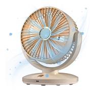Ventilatore Per Comodino 5 Velocità Silenzioso Ricaricabile Alimentato A