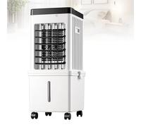 Ventilatore per condizionatore d'aria con serbatoio da 15 litri, impostazioni a 3 velocità, telecomando, alimentazione d'aria grandangolare a 90°, quattro ruote, timer da 7,5 ore per un raffreddamento