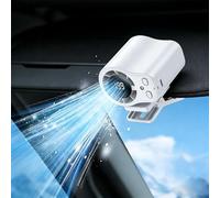 Ventilatore per condizionatore d'aria per auto, con display a LED, rotazione a 360°, 199 velocità e tecnologia semi-raffreddamento, ricaricabile tramite USB, ventilatore personale per auto, lavoro