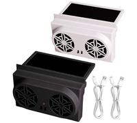 Ventilatore per finestrino auto a energia solare, a risparmio energetico, ventilatore elettrico ricaricabile per viaggi, all'aperto, , guida, campeggio, circolazione 'aria del veicolo