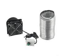 Ventilatore per fumi con alimentazione USB e velocità regolabile, più condotto per la rimozione dei fumi nocivi nelle aree di lavoro (ventola + tubo da 3 m)