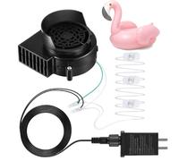 Ventilatore per Gonfiabili Sostitutivo, Soffiatore d'Aria 12V per Decorazioni Natalizie, Con Luci LED a Stringa, Dispositivo di Soffiaggio Ricambio per Halloween Natale Giardino Terrazzo Patio