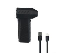 Ventilatore per la polvere della tastiera del computer, piccolo ventilatore senza fili Elite Power Duster Elite Speed Fan (nero)