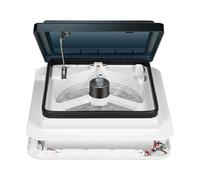 Ventilatore per lucernario, insonorizzato per finestre e camper, portello, con LED e impermeabile, 28 x 28 cm, insonorizzante, difficile da invecchiare