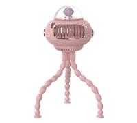 Ventilatore per passeggino, a forma di polipo, portatile, con ricarica e raffreddamento silenzioso, per scrivania, asilo e spiaggia, clip senza lama, per auto, passeggino, bicicletta, viaggi