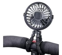 Ventilatore per passeggino per bambini - Ventilatore di raffreddamento portatile in ABS girevole a 3 velocità | Accessorio per carrozzina a clip | Brezza portatile per bambini | Accessorio per