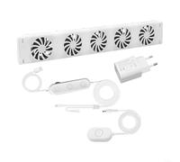 Ventilatore per radiatore Booster Smart per casa, bianco 5.0, flusso d'aria regolabile, a risparmio energetico, per la maggior parte dei radiatori, 47 x 6,9 x 3 cm (MXRV-25-S201)