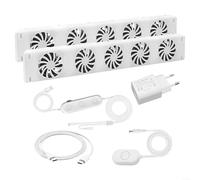 Ventilatore per radiatore Booster Smart per casa, bianco 5.0, flusso d'aria regolabile, a risparmio energetico, per la maggior parte dei radiatori, 47 x 6,9 x 3 cm (MXRV-25-S202)