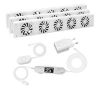 Ventilatore per radiatore Booster Smart per casa, bianco 5.0, flusso d'aria regolabile, a risparmio energetico, per la maggior parte dei radiatori, 47 x 6,9 x 3 cm (MXRV-25-203)