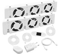 Ventilatore per Radiatori Duo-Set, Intelligente Ventilatore per Termosifone, Ventole per Termosifoni Duo-set, per Sotto-Riscaldatori e Radiatori, per Risparmiare Energia e Costi di Riscaldamento