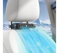Ventilatore per sedile auto per conducente e sedile posteriore - 2026 Mini ventilatore di raffreddamento posteriore USB portatile migliorato per bambini, accessorio per il collo poggiatesta silenzioso