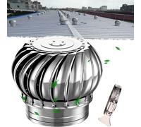 Ventilatore per soffitta in acciaio inox 304 da 68,6 cm, ad alta efficienza, per un migliore flusso d'aria, con prese di ventilazione regolabili da 10,2 a 30,5 cm, con morsetti, ideale per soluzioni