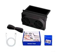 Ventilatore per solare Auto 160mm Scarico Calda Ventilatore per(black) | Pannello per solare efficiente, niente consumo , riduce per calore interno, per ideale sosta lunga