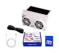 Ventilatore per solare Auto 160mm Scarico Calda Ventilatore per(white) | Pannello per solare efficiente, niente consumo , riduce per calore interno, per ideale sosta lunga