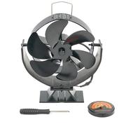 Ventilatore per stufa 6 pale alimentato a calore ventilatore per camino girevole