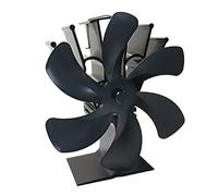 Ventilatore per Stufa a Legna Efficiente e Silenzioso Alimentato a Calore 6 Pale per Stufe a Gas/pellet/legna Miglioramenti Domestici 4/5/6 Pale