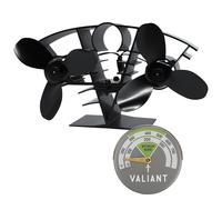 Ventilatore per stufa a vento Valiant e termometro magnetico per stufa in verde