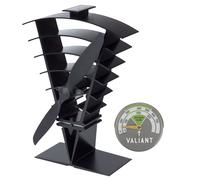 Valiant Vanquish Ventilatore per stufa e termometro magnetico per stufa in verde