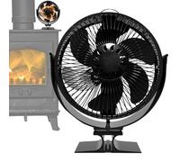 Ventilatore Per Stufa,Ventole per Non Elettriche a Rotazione per Legna - Forniture Domestiche Silenziose Per Casa Dormitorio Ristorante Appartamento Spazi In Affitto