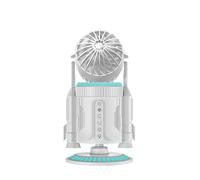 Ventilatore per tavolo | Raffreddatore d'aria portatile a forma di con luce | Ventilatore Personale Ricaricabile con Spray Nebulizzatore | Per Picnic Viaggio Campeggio Spiaggia Esterno Dormitorio Came