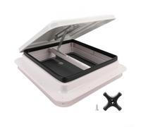 Ventilatore per tetto camper bianco con schermo in acciaio inossidabile e aste di supporto regolabili per camper e roulotte coperchio di ventilazione a soffitto sostituzione diretta parte di