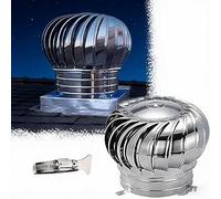 Ventilatore per tetto in acciaio inox da 15,2 cm, rotazione automatica, ad alta efficienza, resistente alle intemperie, facile da installare, migliora il flusso d'aria per una ventilazione ottimale