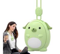 Ventilatore personale indossabile, ventilatore da collo a forma di cane con cordino, ricarica USB, ventilatore elettrico per esterni per area di lavoro, viaggi, casa, auto e scuola, 8,5 x 5,7 x 8,7 cm