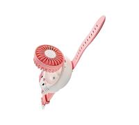 Ventilatore personale portatile - Design a forma di gatto ricaricabile a 3 velocità, leggero e pieghevole, stile mini cartone animato, ricarica USB | Ventilatore portatile in stile orologio per bambin