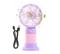 Ventilatore Personale Portatile - Silenzioso Strumento Estivo USB Ricaricabile con Base Inclusa,Ventilatore A Mano Portatile,Adatto Per Ufficio, Cucina, Casa, Viaggi, Interno Ed Esterno, Per Donne E U