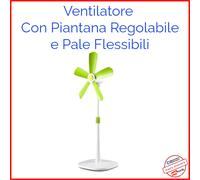 Ventilatore Piantana Margarita Stand ev070 45cm Silenzioso Senza Griglia Oscilla [EEK: A]